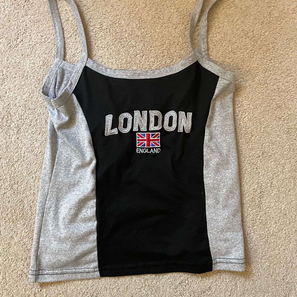 Women's Black and Gray London Camisole